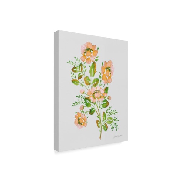 Jean Plout 'Wild Rose Peach 2' Canvas Art,14x19